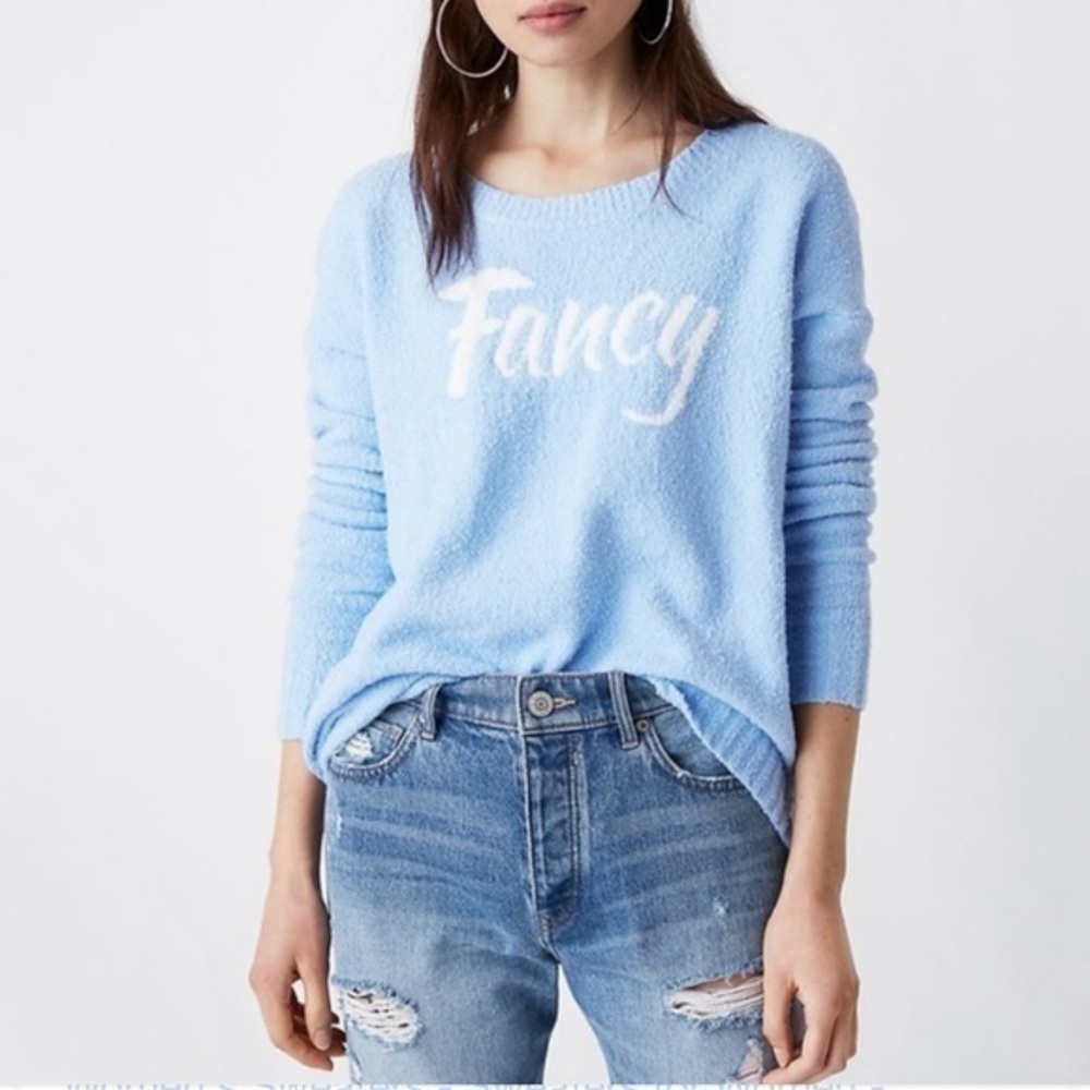Express “Fancy” graphic sweater